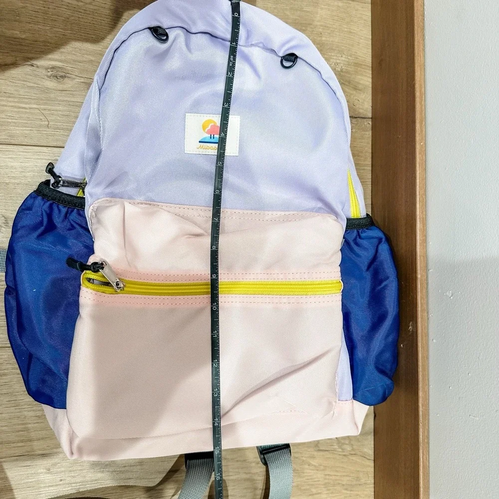 mibasies Kids Backpack Girls‎ lavender light pink navy blue and yellow